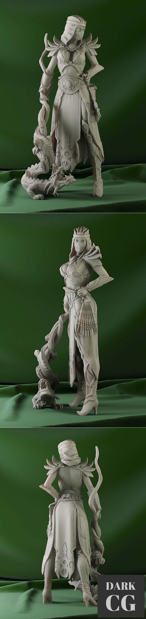 Lightning Dragon Set pose 2 – 3D Print