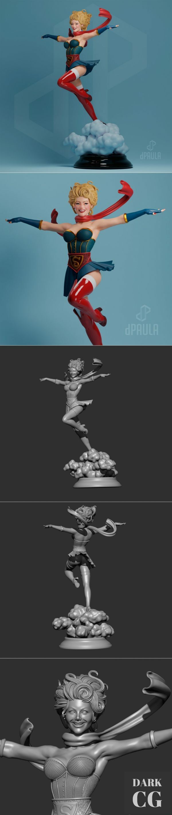 3D Model SuperGirl