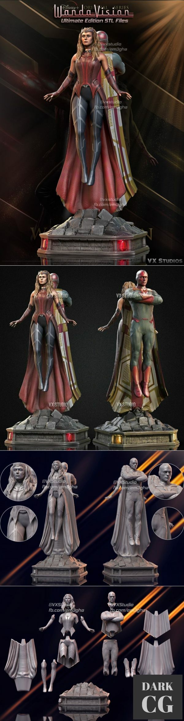 3D Model Wanda and Vision