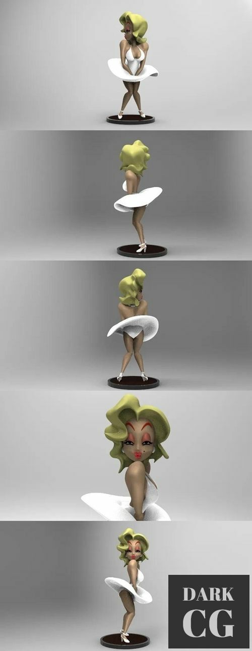 3D Model Marilyn Monroe Comics 3D Print
