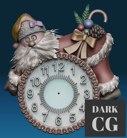 3D Model Santa Clock 3D Print