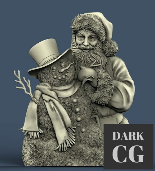 3D Model Santa and Snowman 3D Print