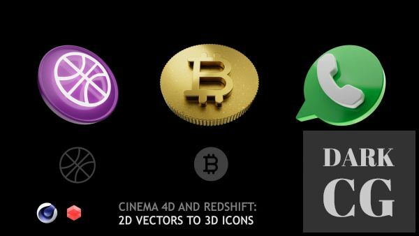 Cinema 4D and Redshift: 2D Vectors to 3D Icons
