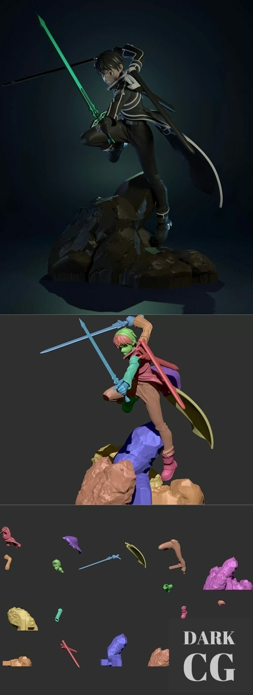 Kirito Diorama – 3D Print