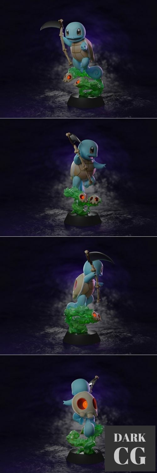 SQUIRTLE and DUSKULL pokemon pokefusion – 3D Print