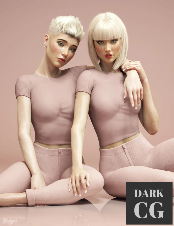 Lookbook for Two Poses and Expressions for Genesis 8.1 Female Daz3D, Poser: Lookbook for Two Poses and Expressions for Genesis 8.1 Female