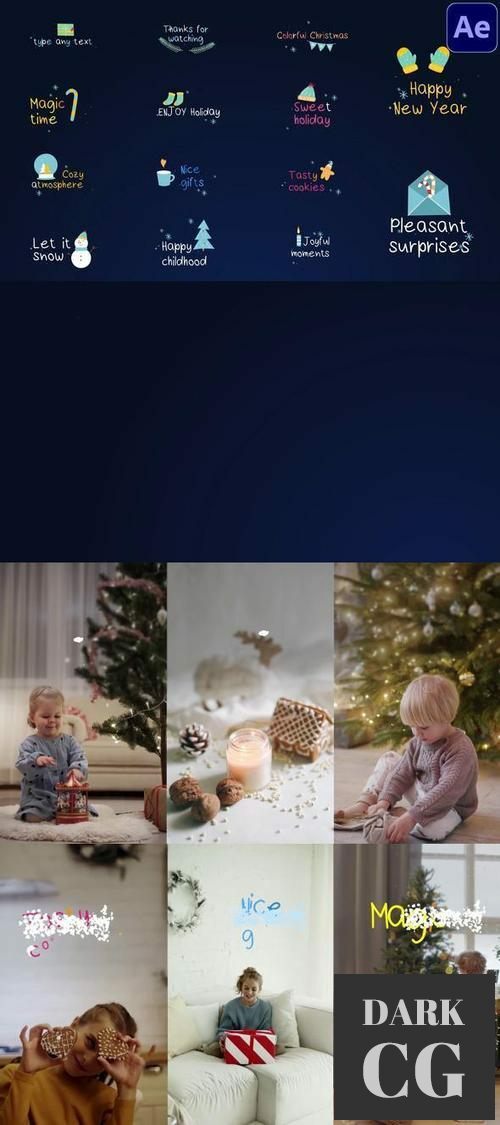 Colorful Christmas Titles After Effects 35226898