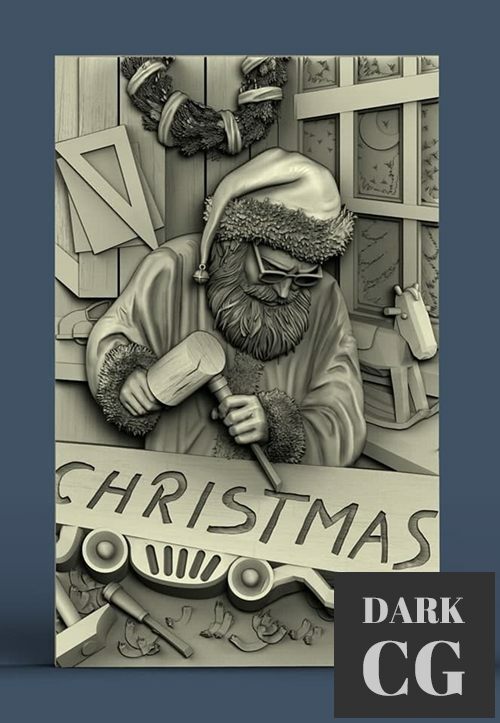 3D Model Santa Carving 3D Print