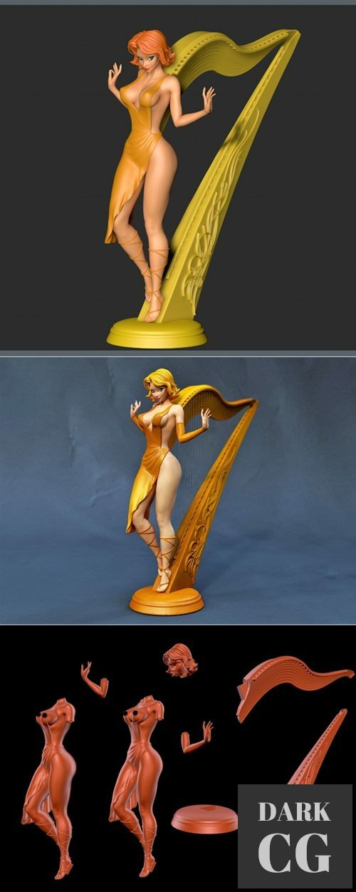 Golden Harp – 3D Print
