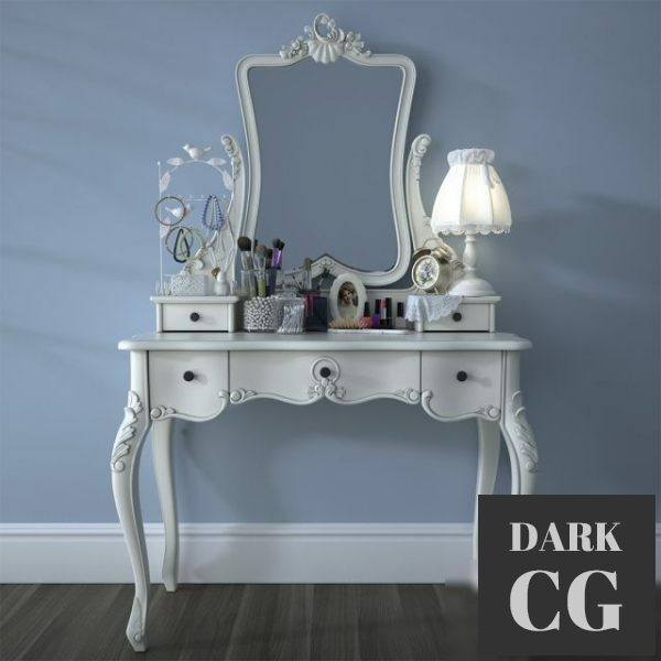 3D Model Dressing table classic with decor