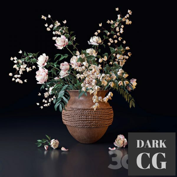 3D Model White bouquet