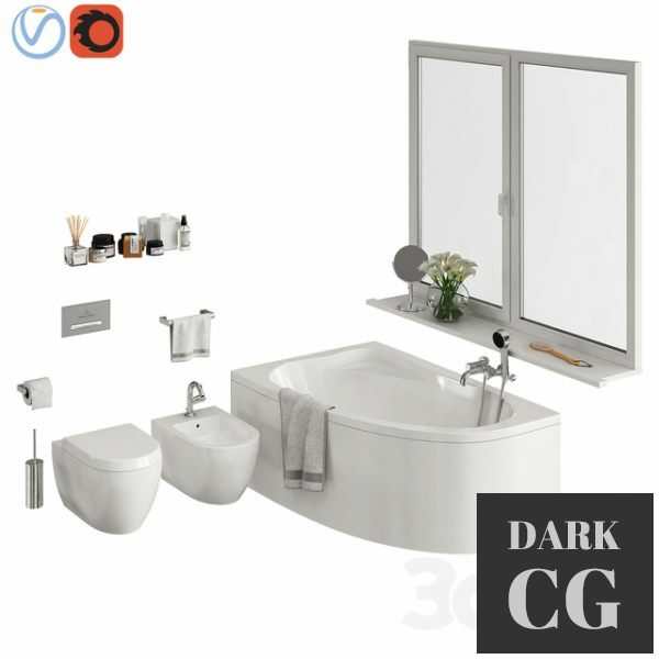 3D Model Bathroom Set 2 Part 2