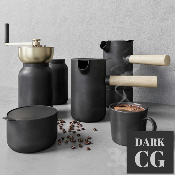 3D Model Coffee set