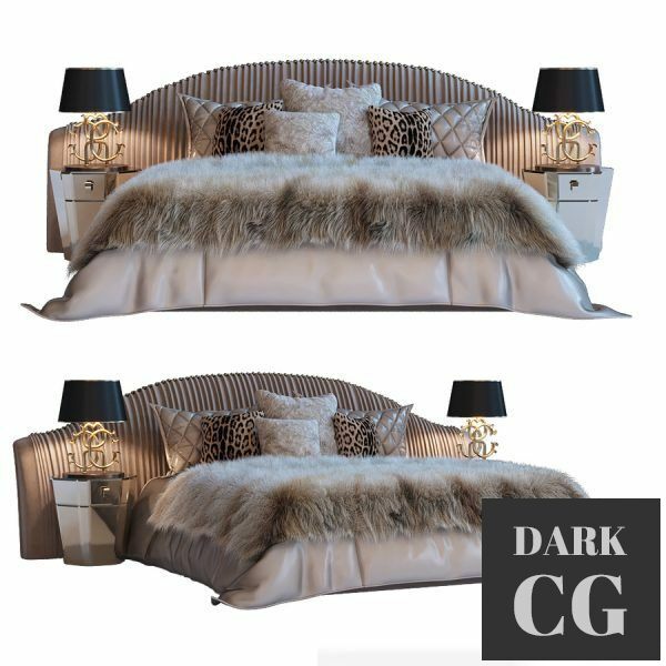 3D Model Bed Sharpei Roberto Cavalli