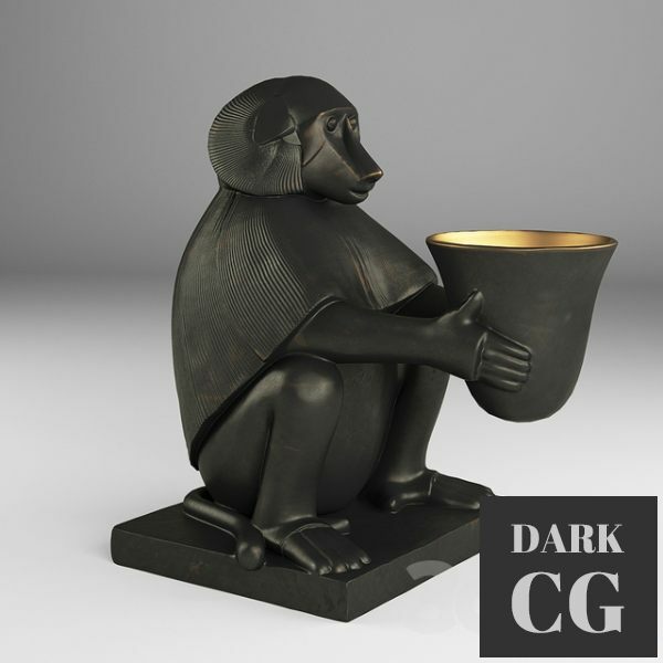 3D Model Eichholtz Monkey With Light Art Deco