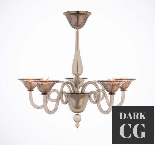 3D Model Sylcom 1382 5 chandelier