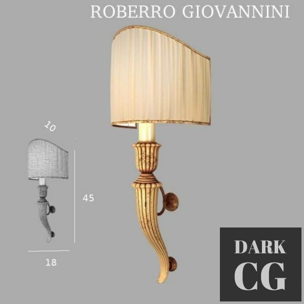 3D Model Wall sconce Art 555 ROBERTO GIOVANNINI
