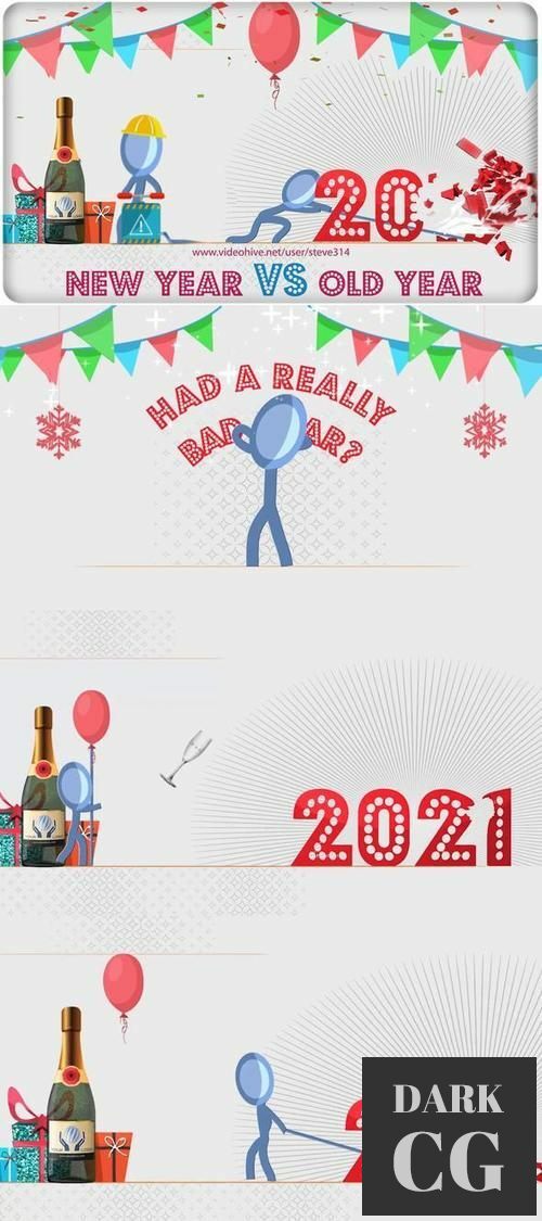 Happy New Year vs Bad Old Year - Humorous Greetings 20992941