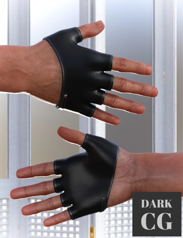 Fingerless Gloves for Genesis 8 Males