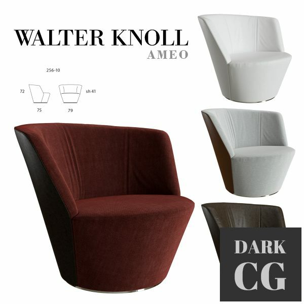 3D Model Armchair Walter Knoll Ameo