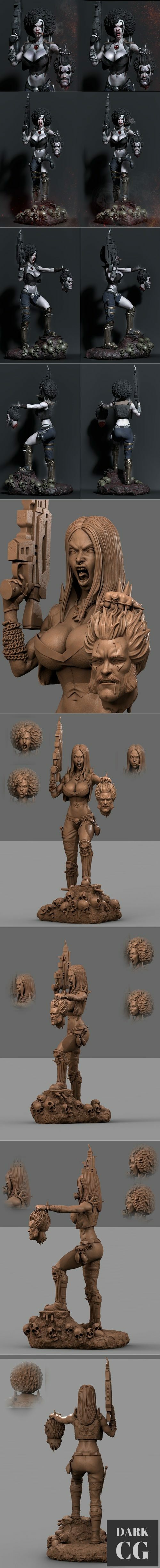 3D Model Lady lobo 3D Print