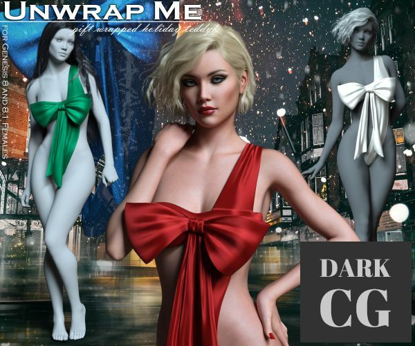Unwrap Me Teddy for Genesis 8 and 8.1 Females Daz3D, Poser: Unwrap Me Teddy for Genesis 8 and 8.1 Females