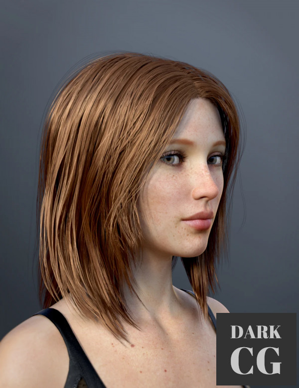 Daz3D, Poser: dForce Casual Hair for Genesis 8 and 8.1 Females