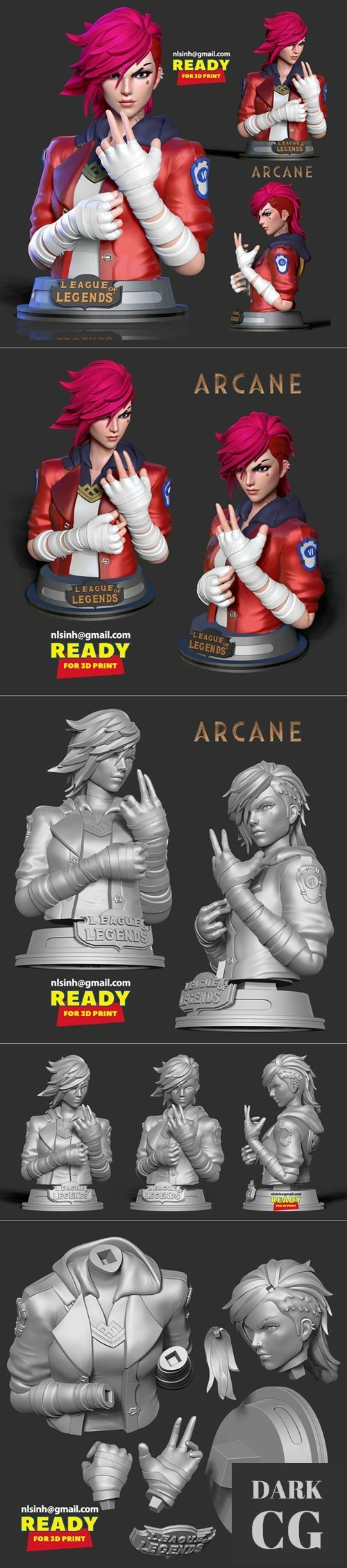 3D Model Vi Bust 3D Print