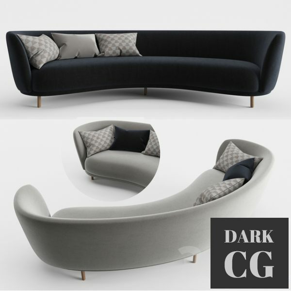 3D Model DANDY 4 seater sofa