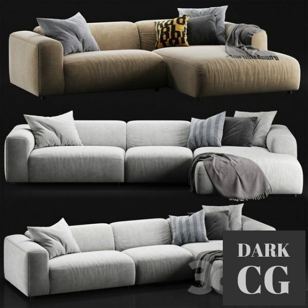 3D Model Rolf Benz freistil 187 sofa set