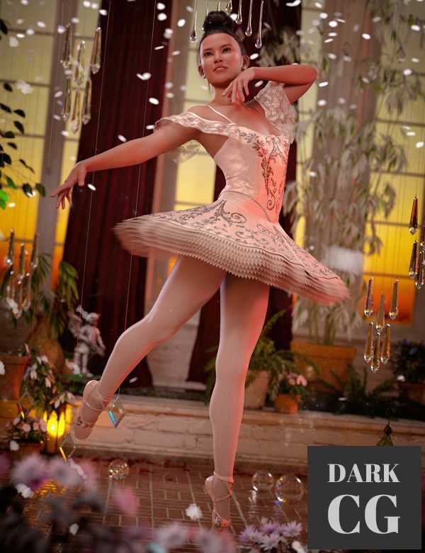 dForce Classic Ballet Outfit for Genesis 8 Females Daz3D, Poser: dForce Classic Ballet Outfit for Genesis 8 Females