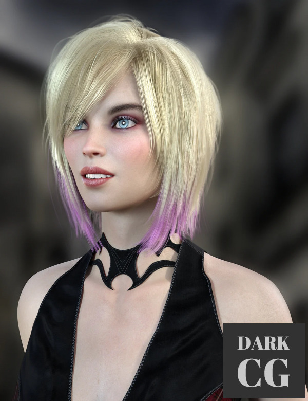 Daz3D, Poser: Morgan Hair for Genesis 8 Females