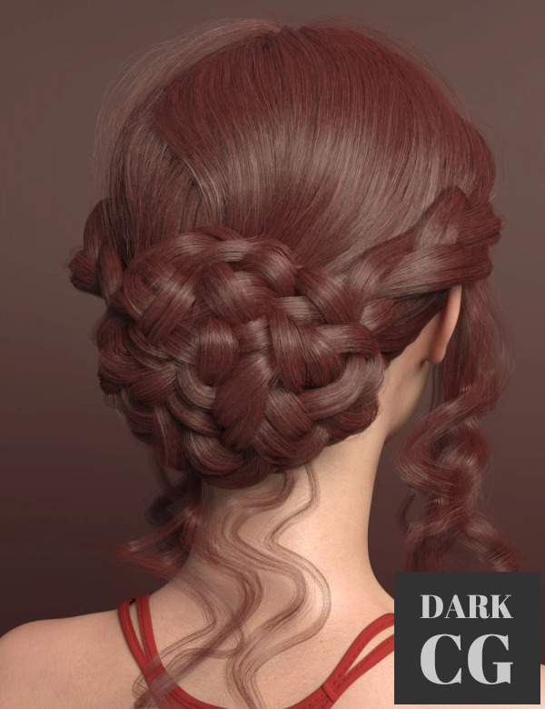 Daz3D, Poser: Xue Hair for Genesis 8 and 8.1 Females