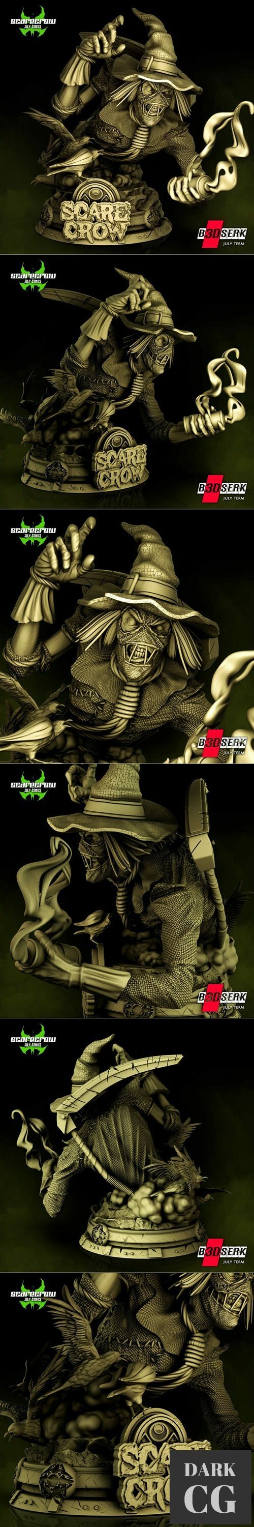 B3dserk – Scarecrow Bust – 3D Print