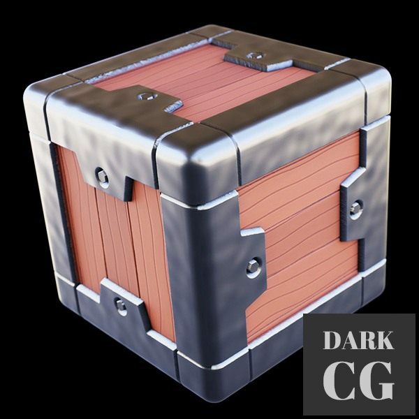 PBR texture: Stylized Crate 002 4K