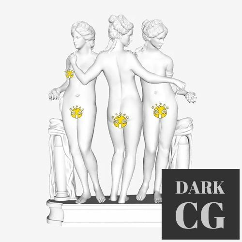 The Three Graces at The Louvre, Paris – 3D Print