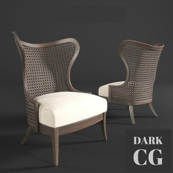 3D Model Levine wing chair