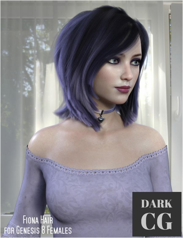 Daz3D, Poser: Fiona Hair for Genesis 8 Females