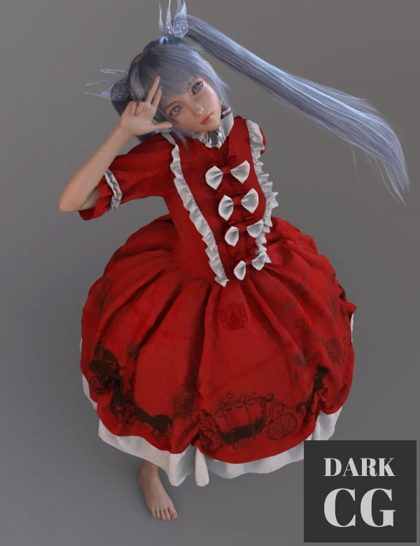 dForce European Style Dress for Genesis 8 Female(s) Daz3D, Poser: dForce European Style Dress for Genesis 8 Female(s)