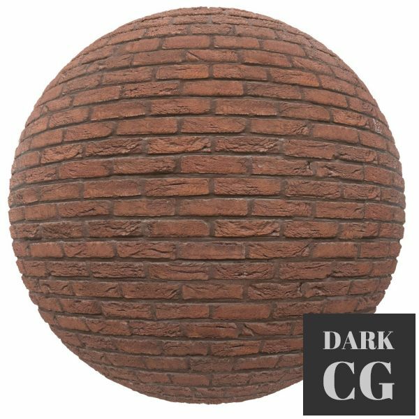 PBR texture: Red brick wall 05