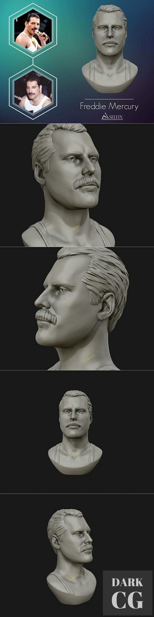 Freedie Mercury – 3D Print