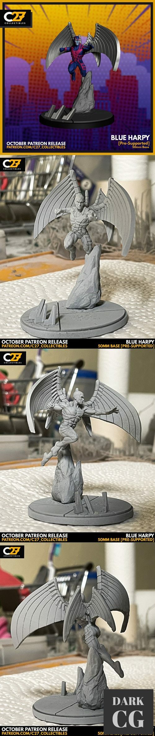 Blue Harpy – 3D Print