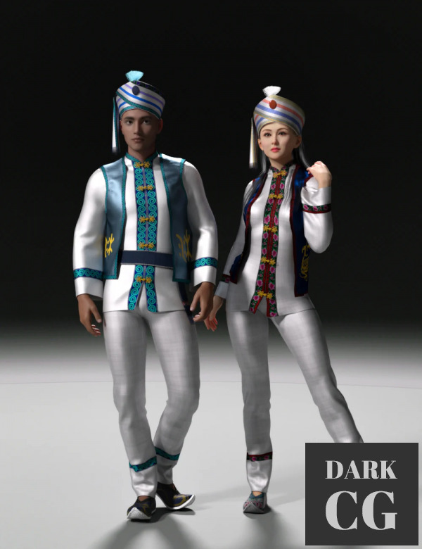 dForce Bai Outfit for Genesis 8 and 8.1 Male Daz3D, Poser: dForce Bai Outfit for Genesis 8 and 8.1 Male