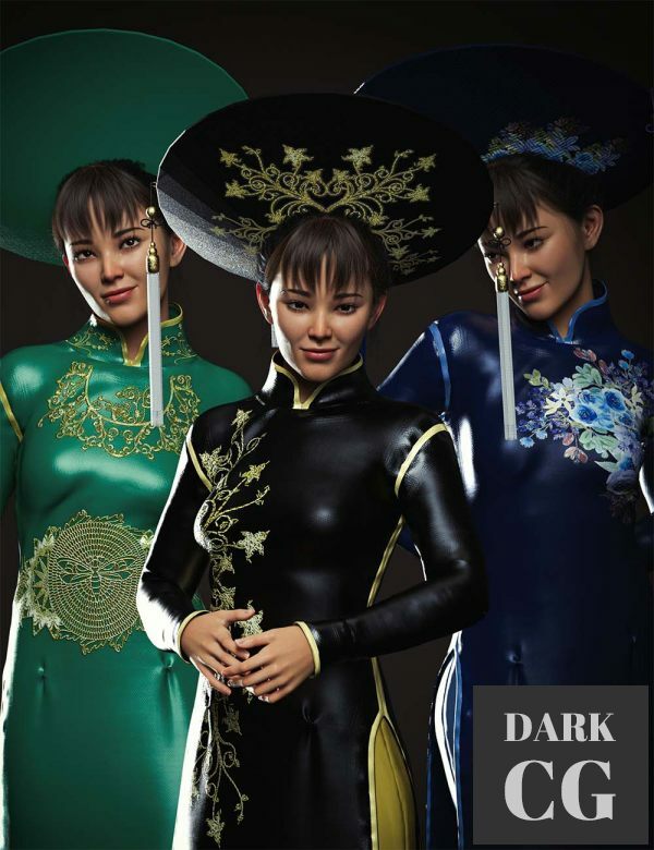 dForce Clara Vietnamese Princess Outfit Textures