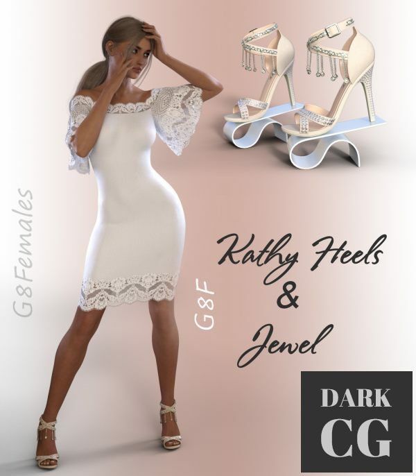 Kathy Heels And Jewel G8F Daz3D, Poser: Kathy Heels And Jewel G8F