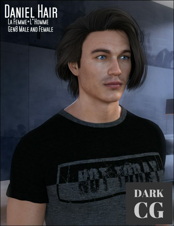 Daz3D, Poser: Daniel Hair L’Homme, La Femme, Gen 8 Male/Female