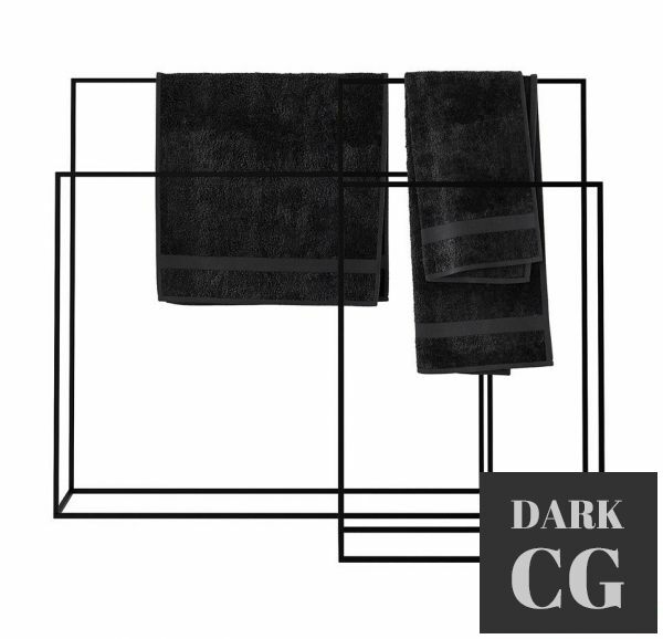 3D Model Gamani Standing Metal Towel Rack by Adriani e Rossi