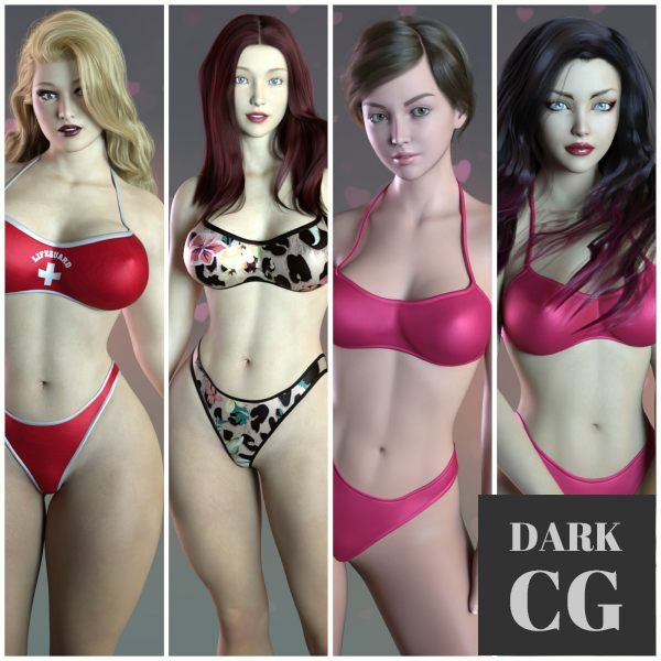 4 Curvy Body Character Morphs For Genesis 8 and 8 1F
