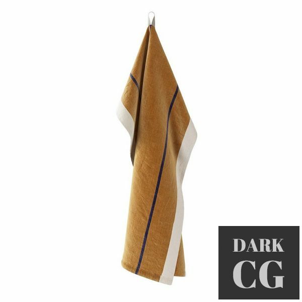 3D Model Hale Tea Mustard Navy Towel by Ferm Living