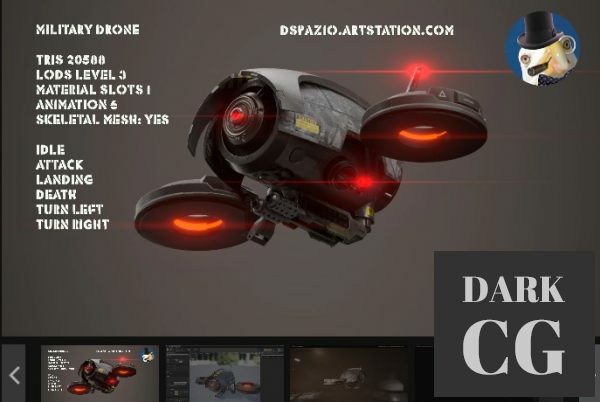 Unreal Engine Marketplace Military Drone
